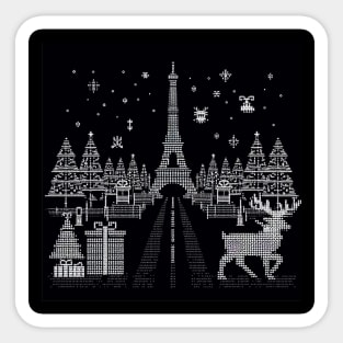 Christmas Paris Sticker